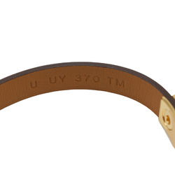 HERMES Eval T2 Bracelet Bangle Swift Etoupe Brown Leather #u