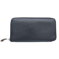 HERMES Azap Long Silk In Wallet Epsom Navy #A