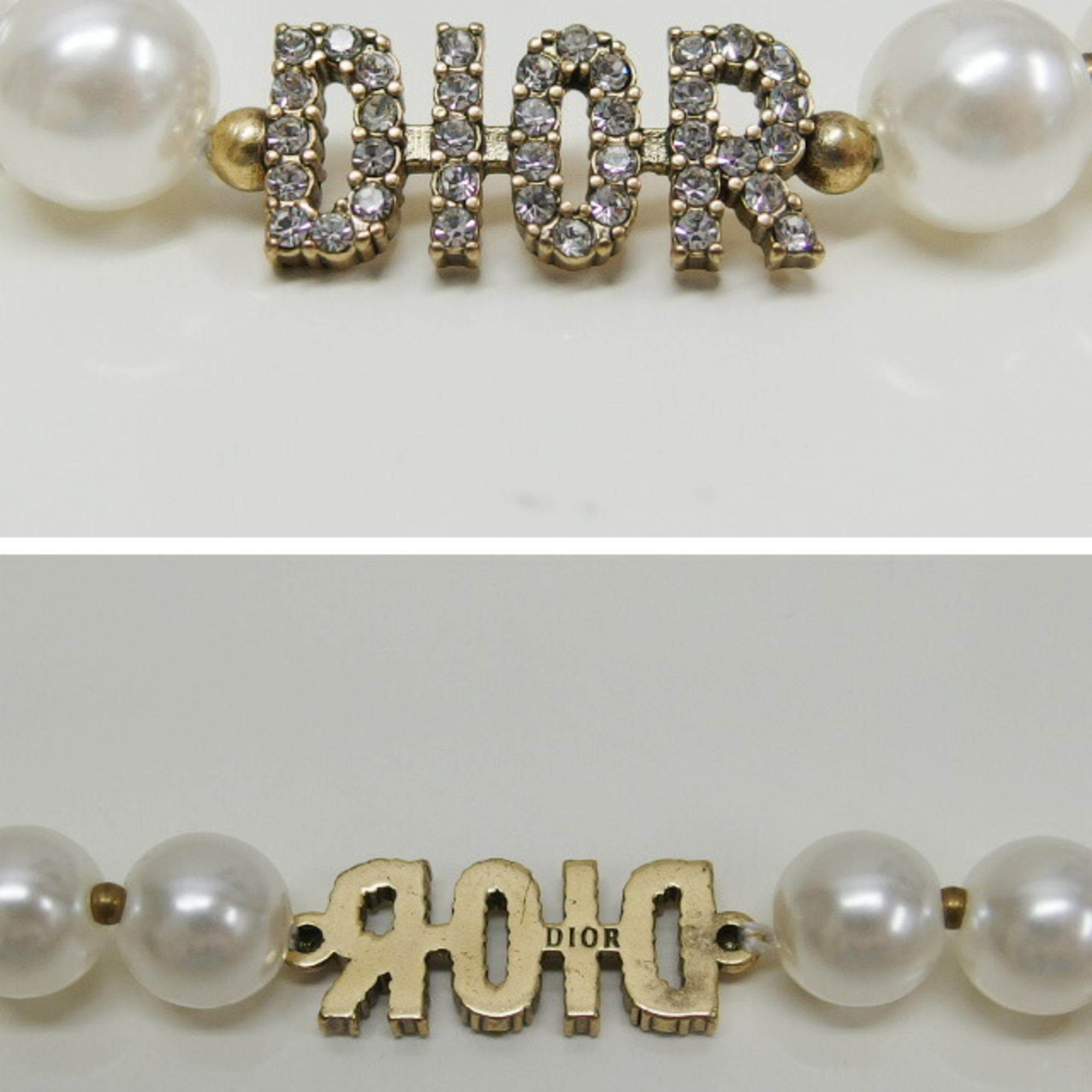 Christian Dior fake pearl necklace