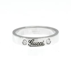 Gucci Icon Print Ring White Gold (18K) Fashion Diamond Band Ring Silver