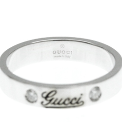 Gucci Icon Print Ring White Gold (18K) Fashion Diamond Band Ring Silver