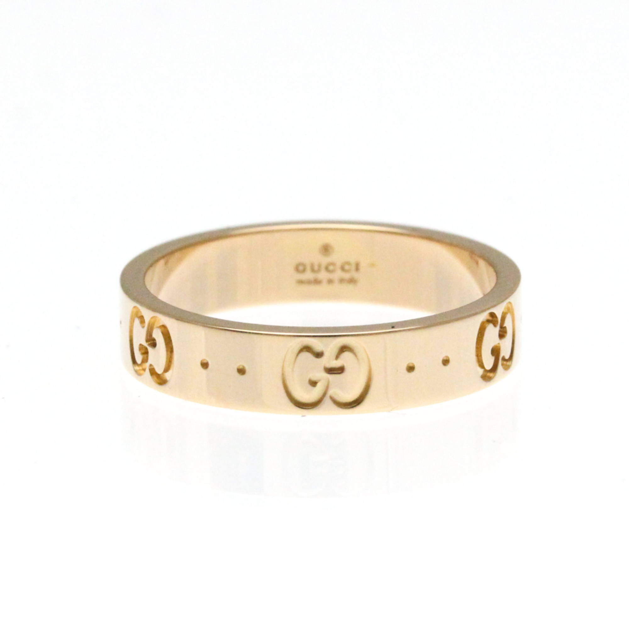 Gucci Icon Pink Gold (18K) Fashion No Stone Band Ring Pink Gold