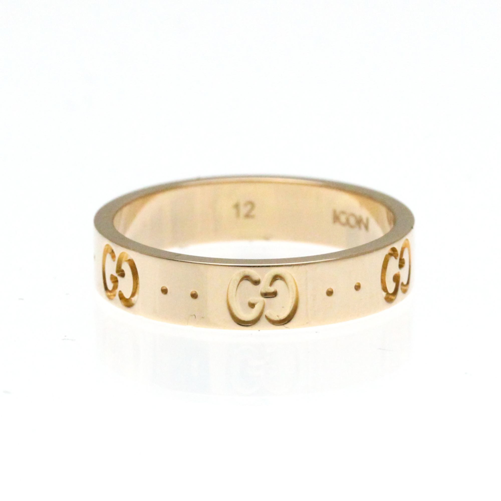 Gucci Icon Pink Gold (18K) Fashion No Stone Band Ring Pink Gold