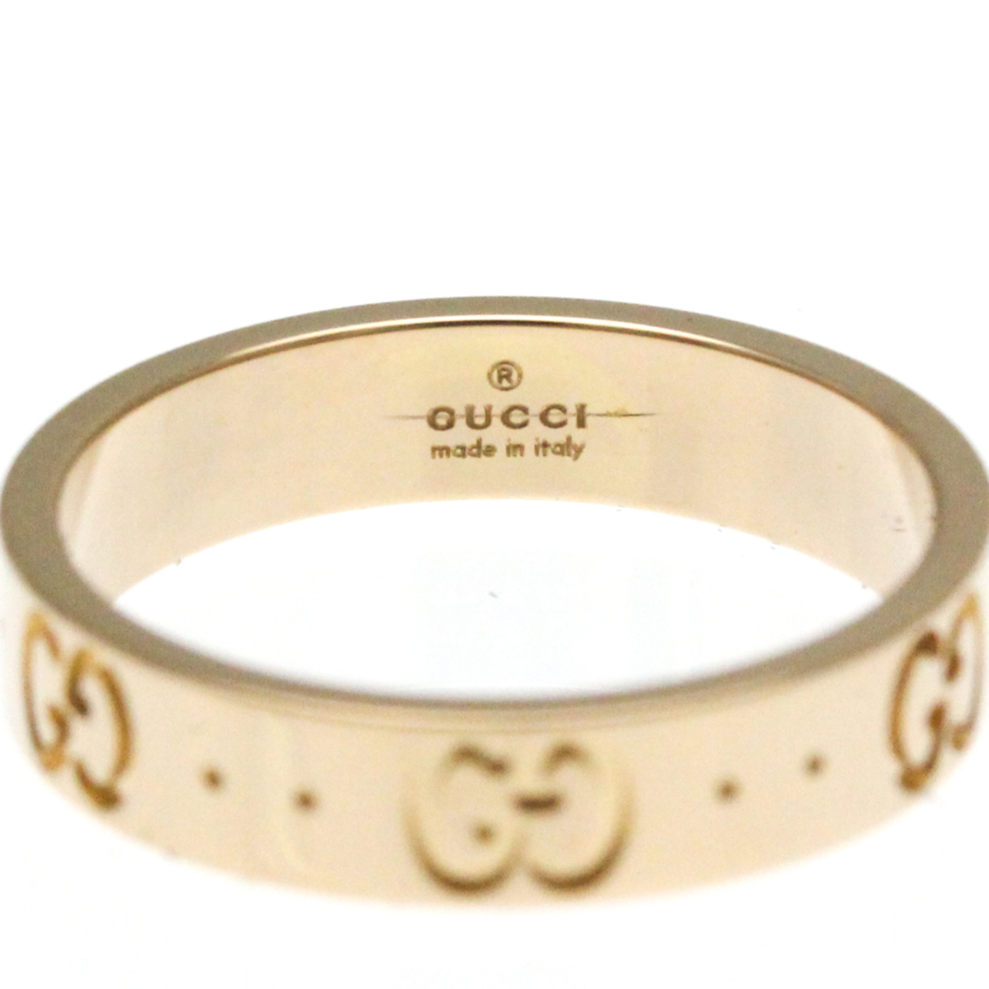 Gucci Icon Pink Gold (18K) Fashion No Stone Band Ring Pink Gold