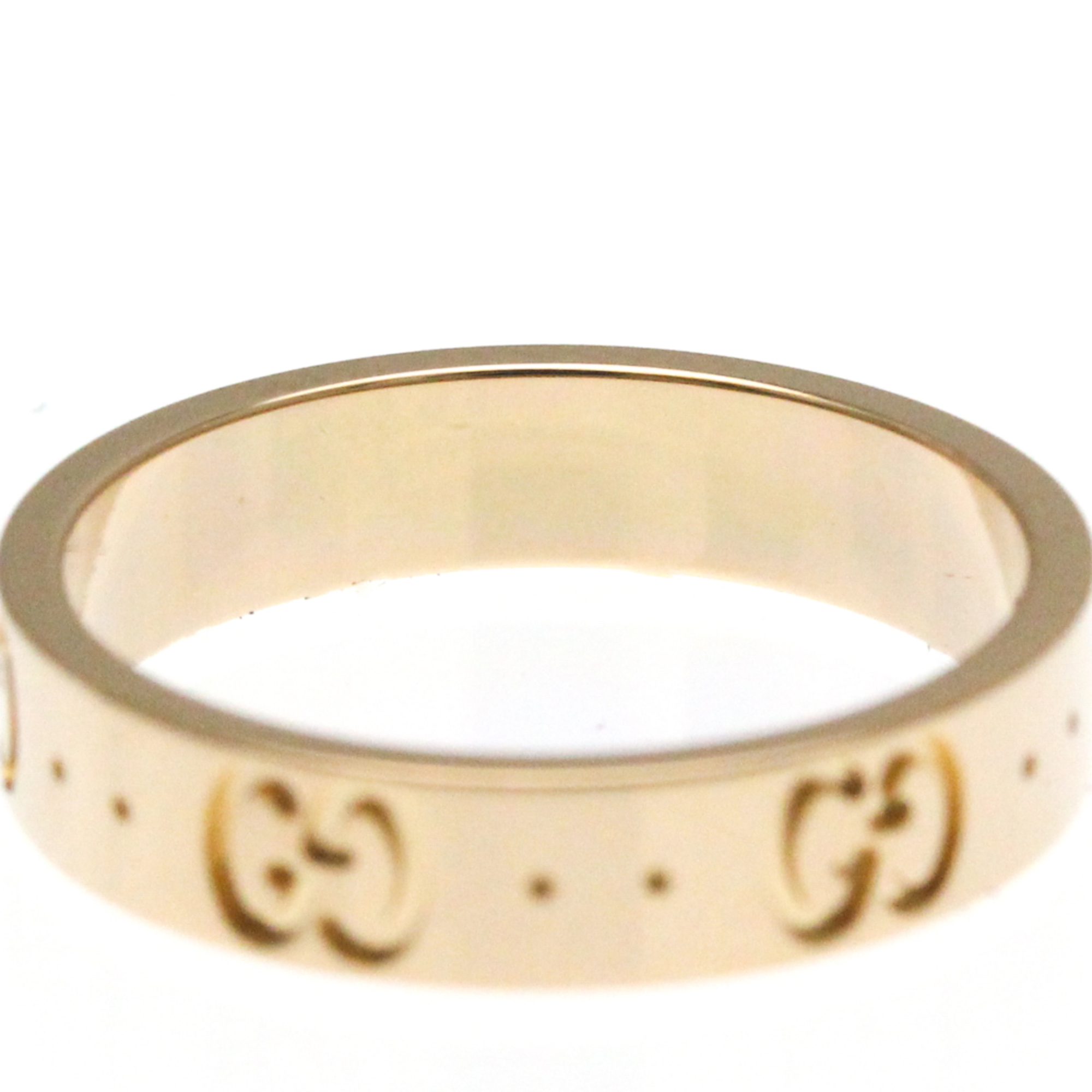 Gucci Icon Pink Gold (18K) Fashion No Stone Band Ring Pink Gold