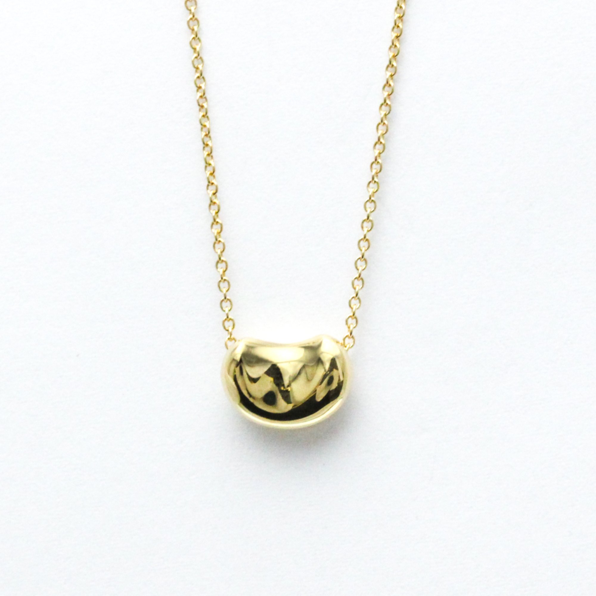 Tiffany Bean Yellow Gold (18K) Men,Women Fashion Pendant Necklace (Gold)