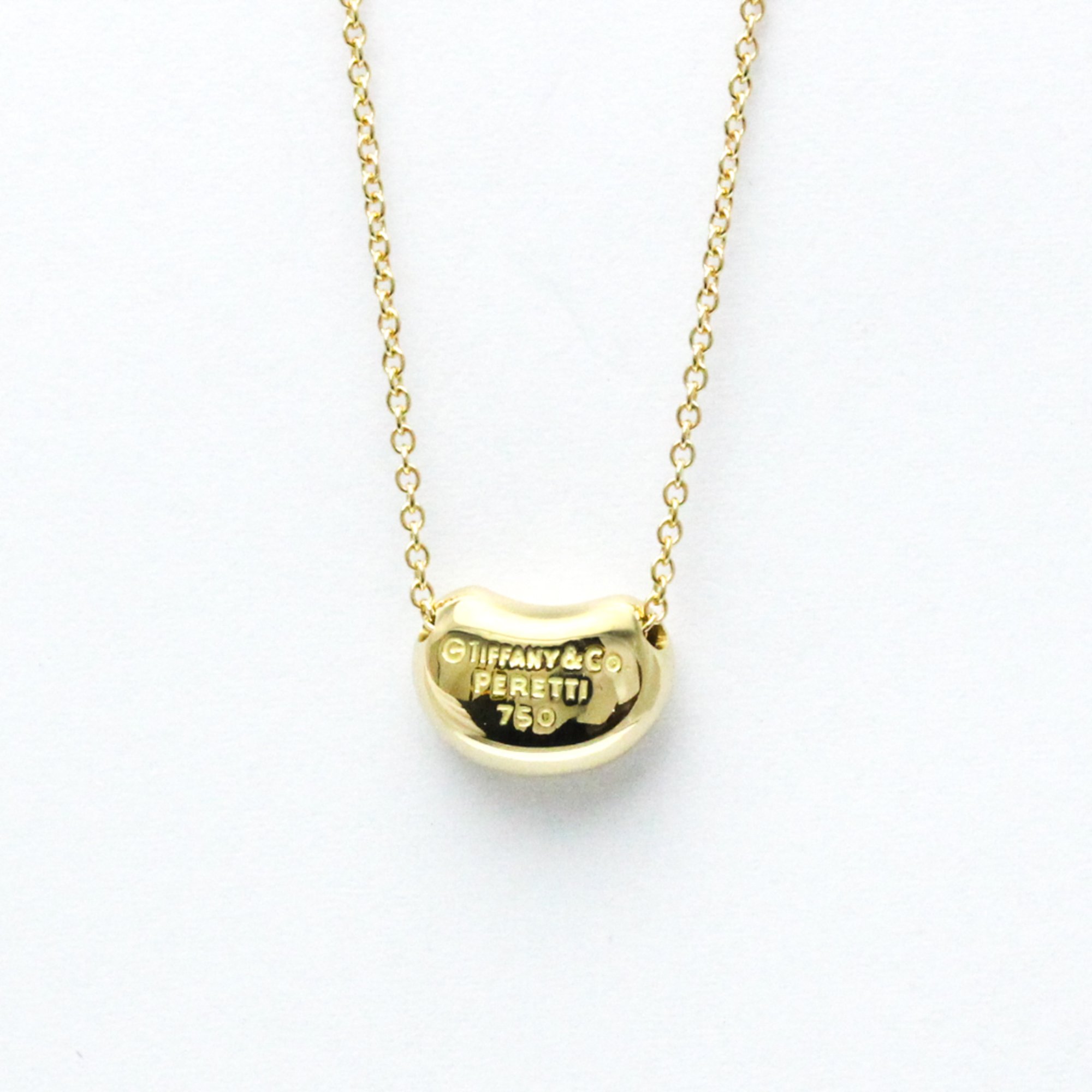 Tiffany Bean Yellow Gold (18K) Men,Women Fashion Pendant Necklace (Gold)