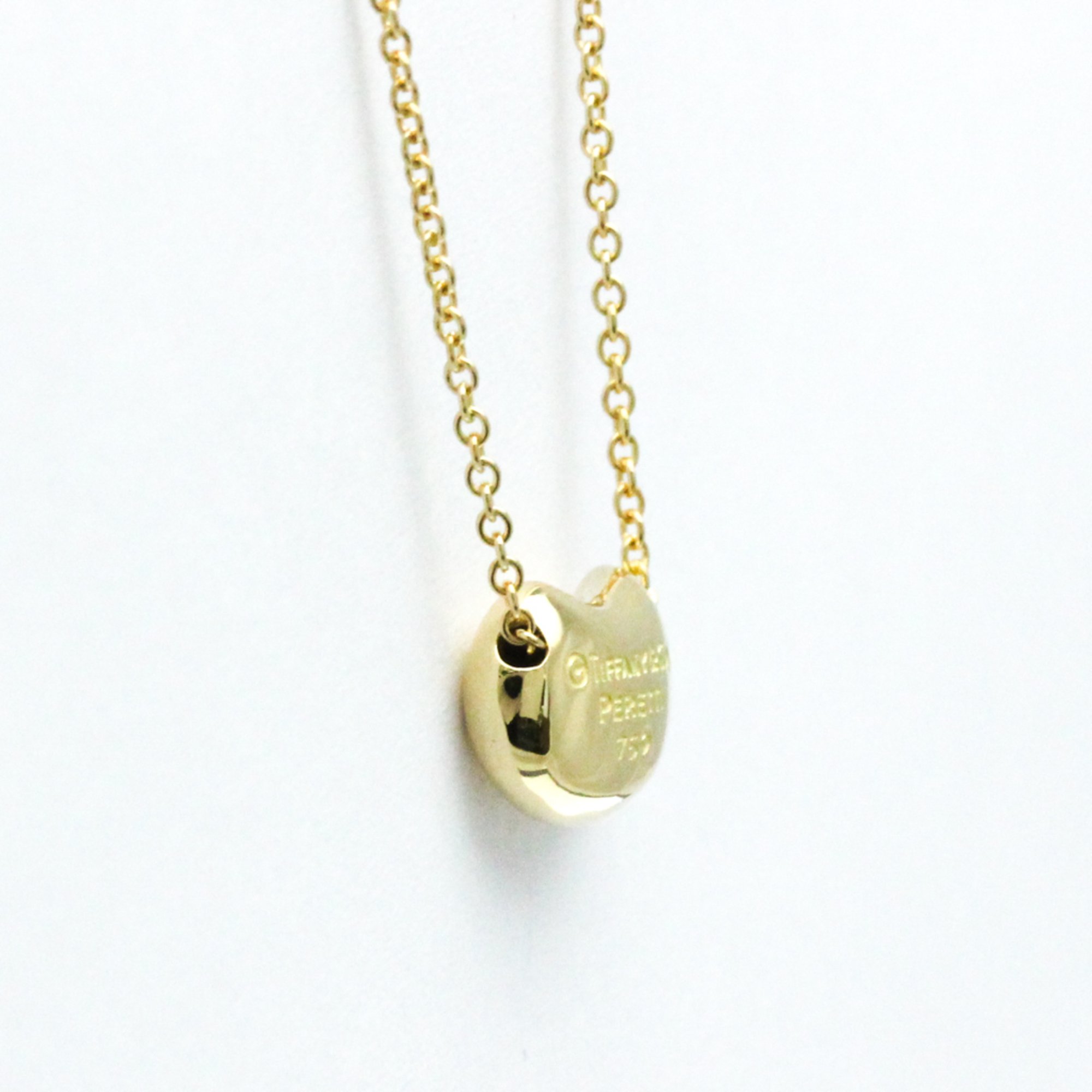 Tiffany Bean Yellow Gold (18K) Men,Women Fashion Pendant Necklace (Gold)