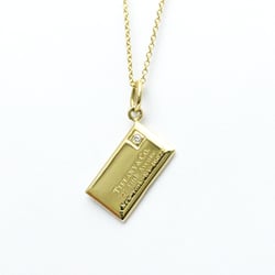 Tiffany Envelope 1P Diamond Necklace Yellow Gold (18K) Diamond Men,Women Fashion Pendant Necklace (Gold)