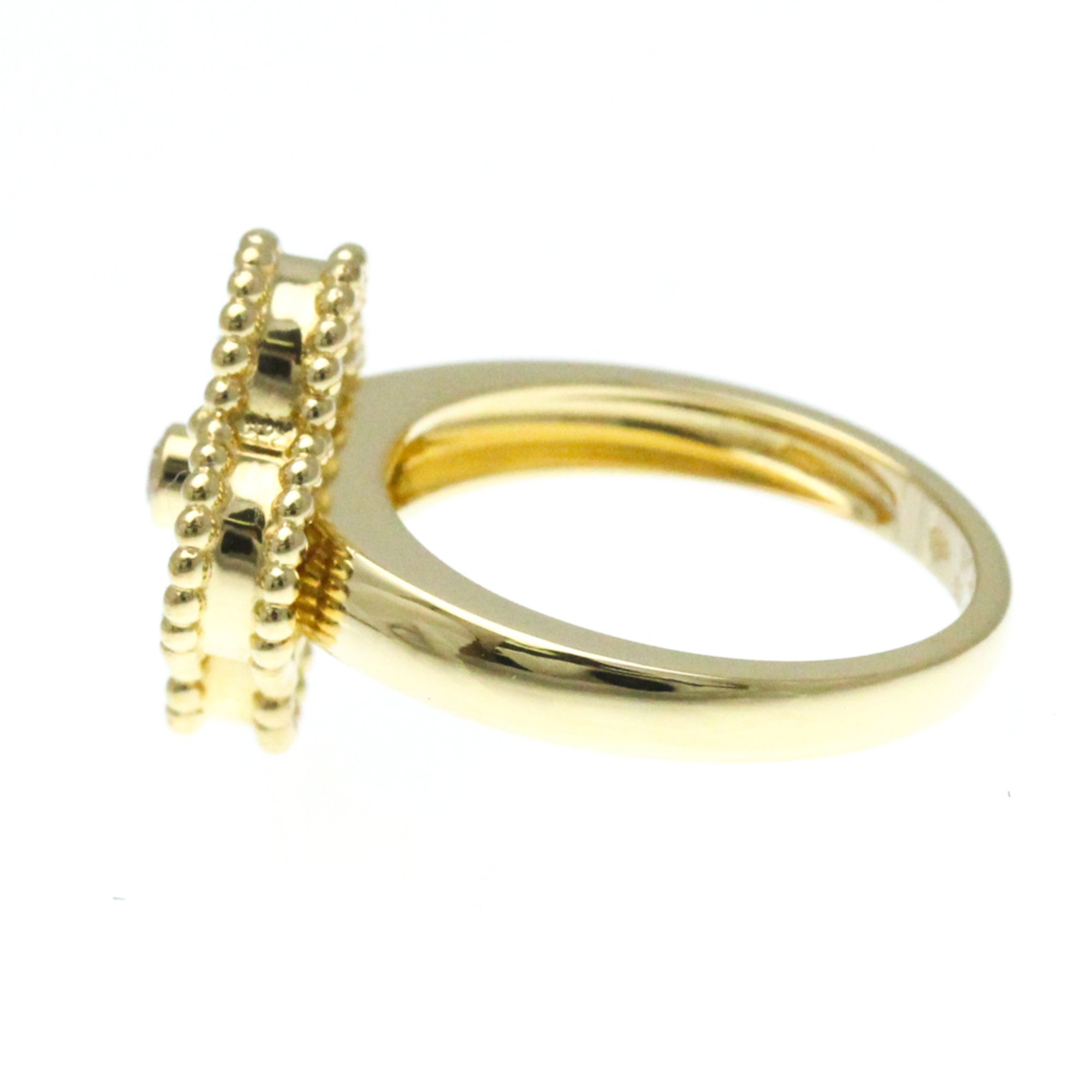 Van Cleef & Arpels Vintage Alhambra Yellow Gold (18K) Fashion Diamond,Onyx Band Ring Black,Gold