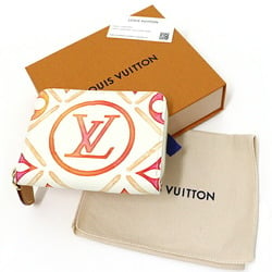 LOUIS VUITTON Zippy Coin Purse Case LV By The Pool Monogram Tile M83658 Coral