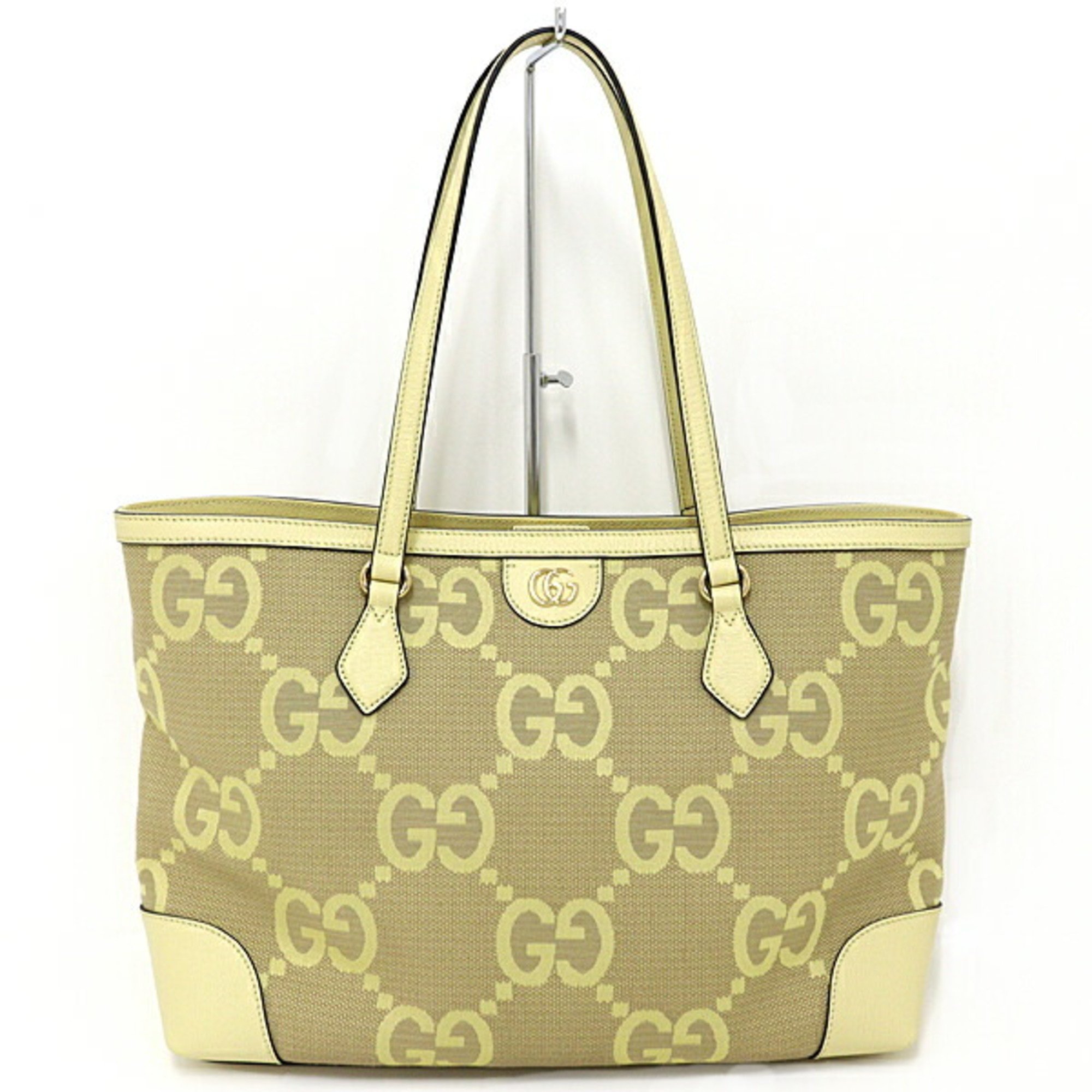 GUCCI Ophidia Jumbo GG Medium Tote Bag Shoulder 631685 Yellow