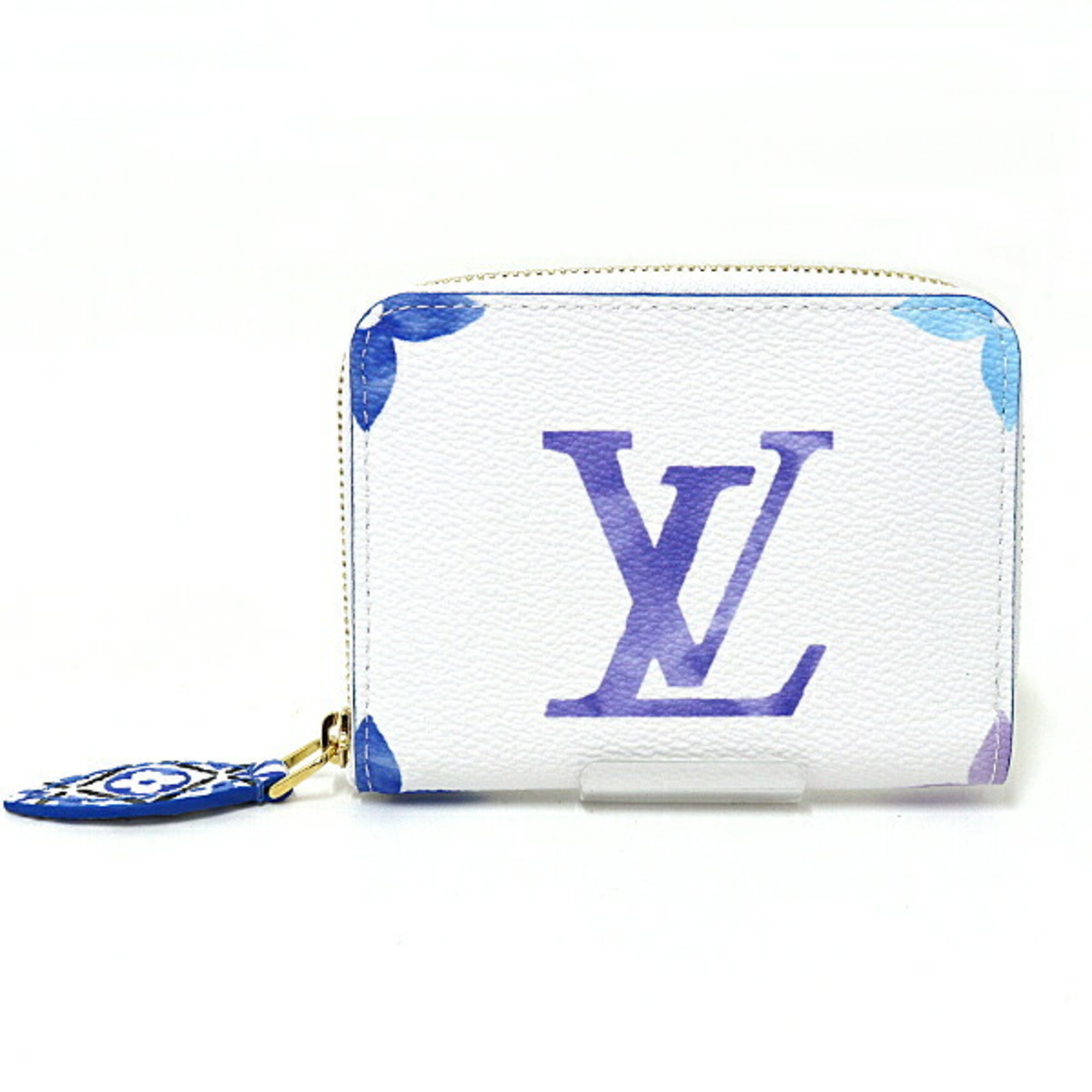 LOUIS VUITTON Zippy Coin Purse Case LV By The Pool Monogram M82417 Blue White