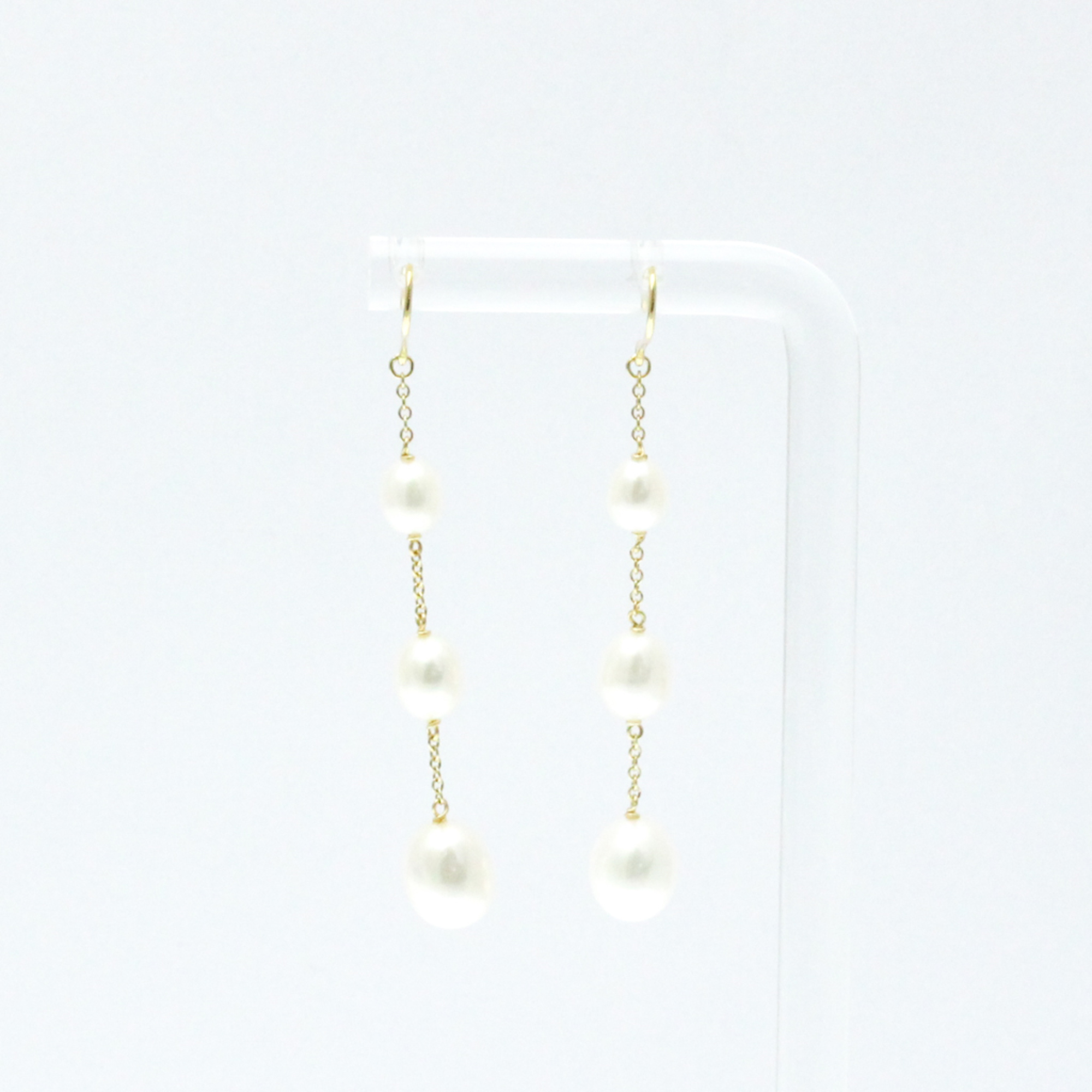 Tiffany By The Yard Drop Pearl Earrings Freshwater Pearl Yellow Gold (18K) Drop Earrings Gold