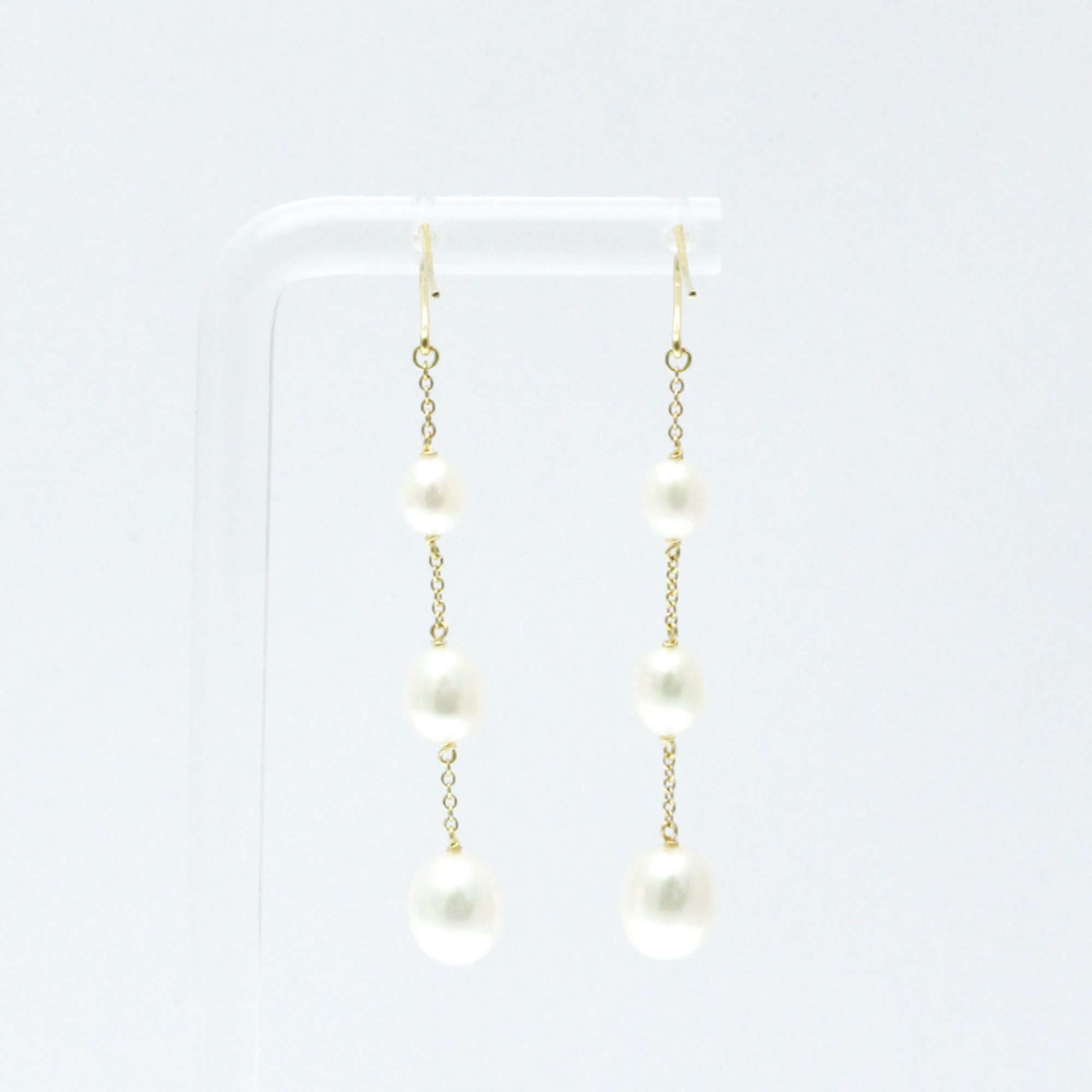 Tiffany By The Yard Drop Pearl Earrings Freshwater Pearl Yellow Gold (18K) Drop Earrings Gold