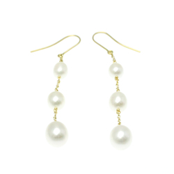 Tiffany By The Yard Drop Pearl Earrings Freshwater Pearl Yellow Gold (18K) Drop Earrings Gold