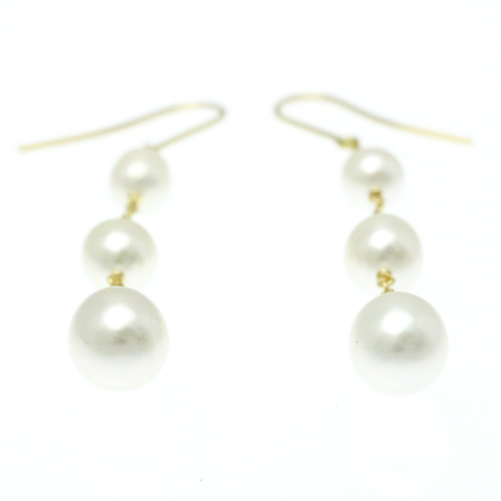 Tiffany By The Yard Drop Pearl Earrings Freshwater Pearl Yellow Gold (18K) Drop Earrings Gold