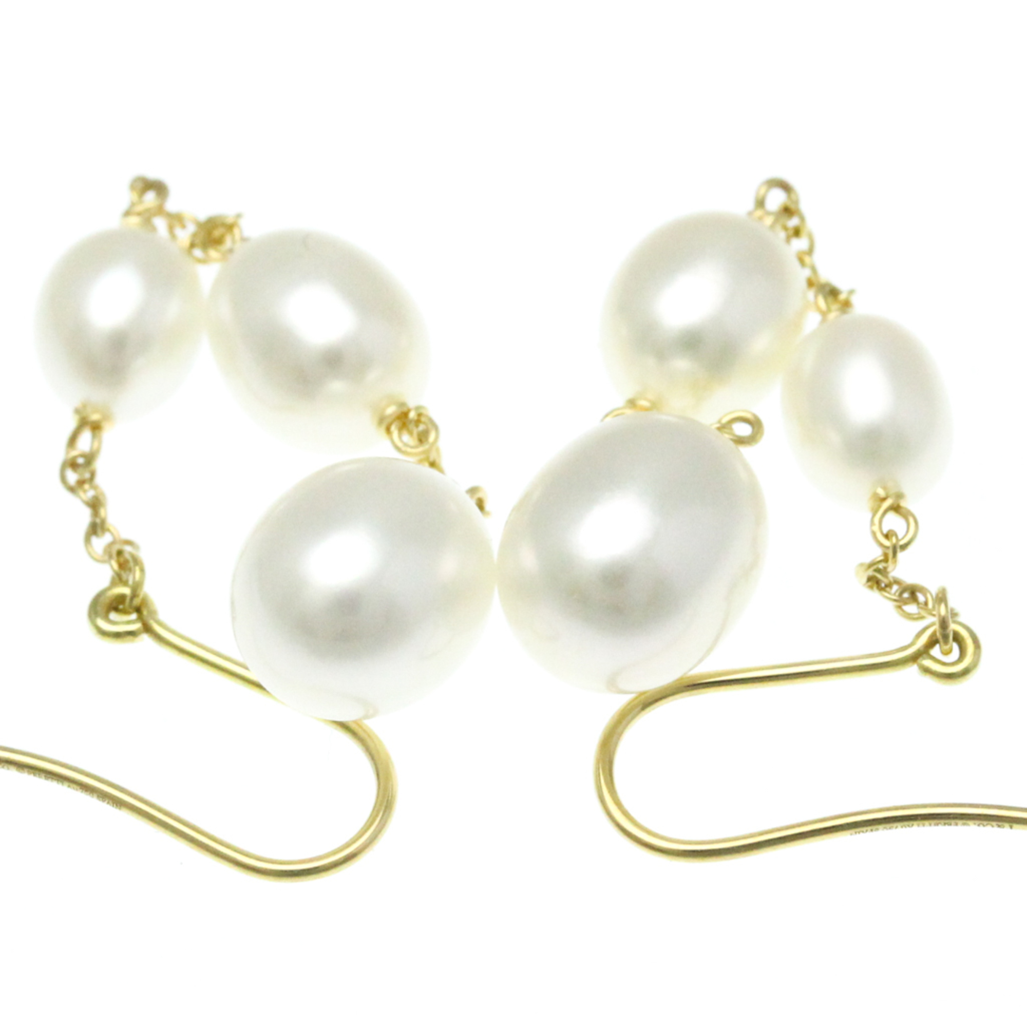 Tiffany By The Yard Drop Pearl Earrings Freshwater Pearl Yellow Gold (18K) Drop Earrings Gold