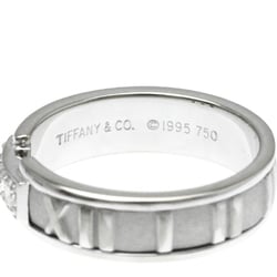 Tiffany Atlas White Gold (18K) Fashion Diamond Band Ring Silver