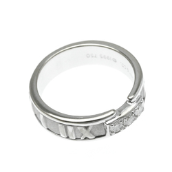 Tiffany Atlas White Gold (18K) Fashion Diamond Band Ring Silver