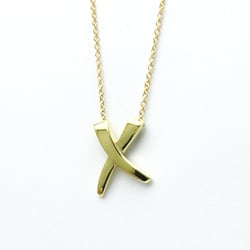 Tiffany X (Kiss) Yellow Gold (18K) No Stone Men,Women Fashion Pendant Necklace (Gold)