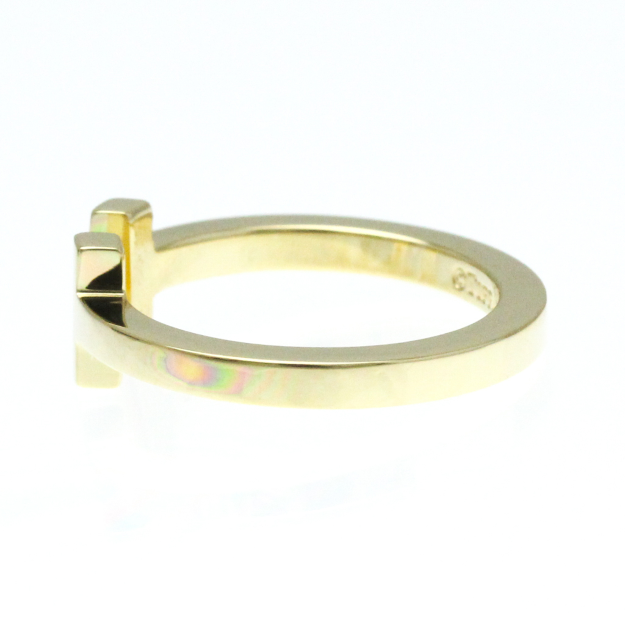 Tiffany T Square Ring Yellow Gold (18K) Fashion No Stone Band Ring Gold