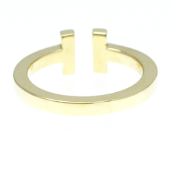 Tiffany T Square Ring Yellow Gold (18K) Fashion No Stone Band Ring Gold