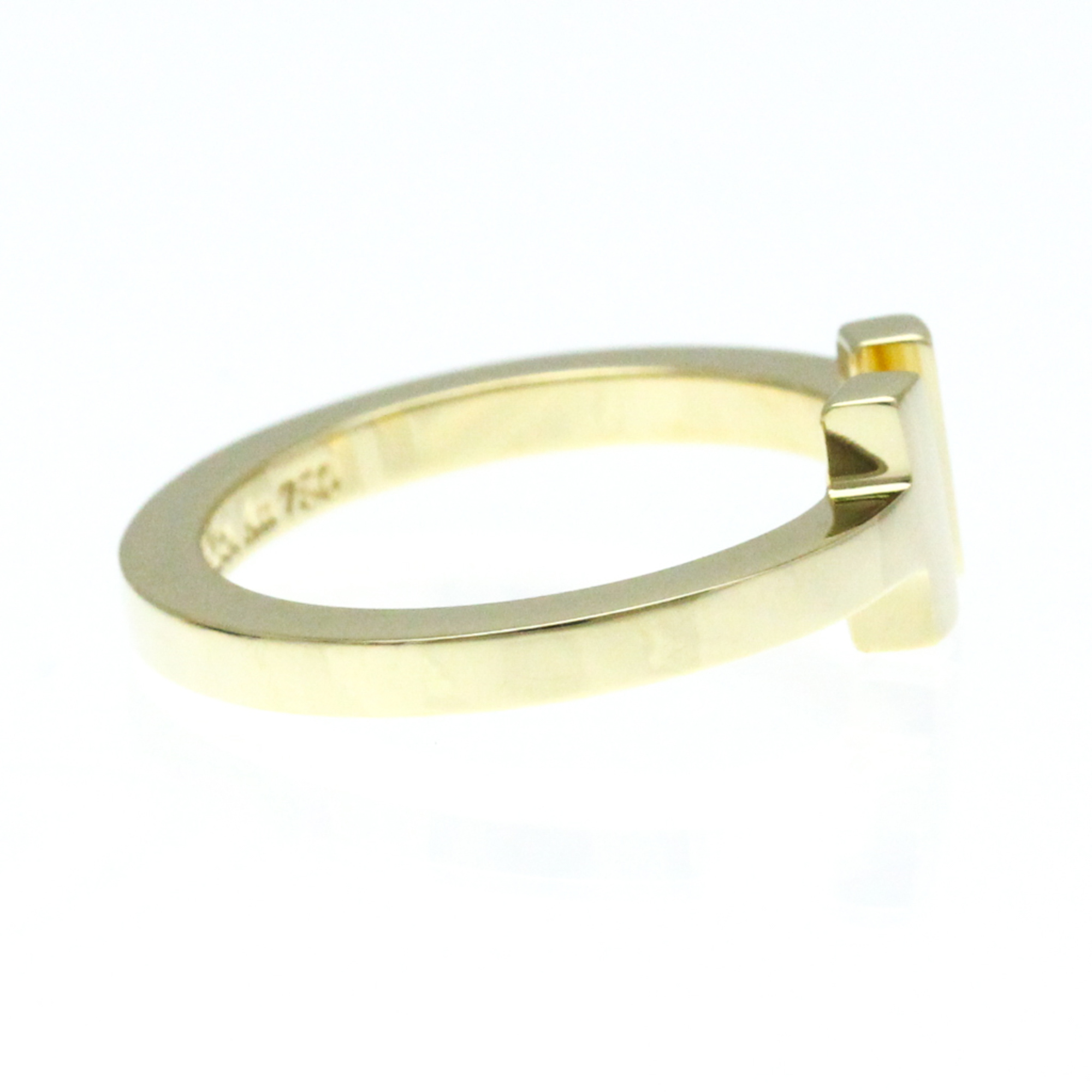 Tiffany T Square Ring Yellow Gold (18K) Fashion No Stone Band Ring Gold