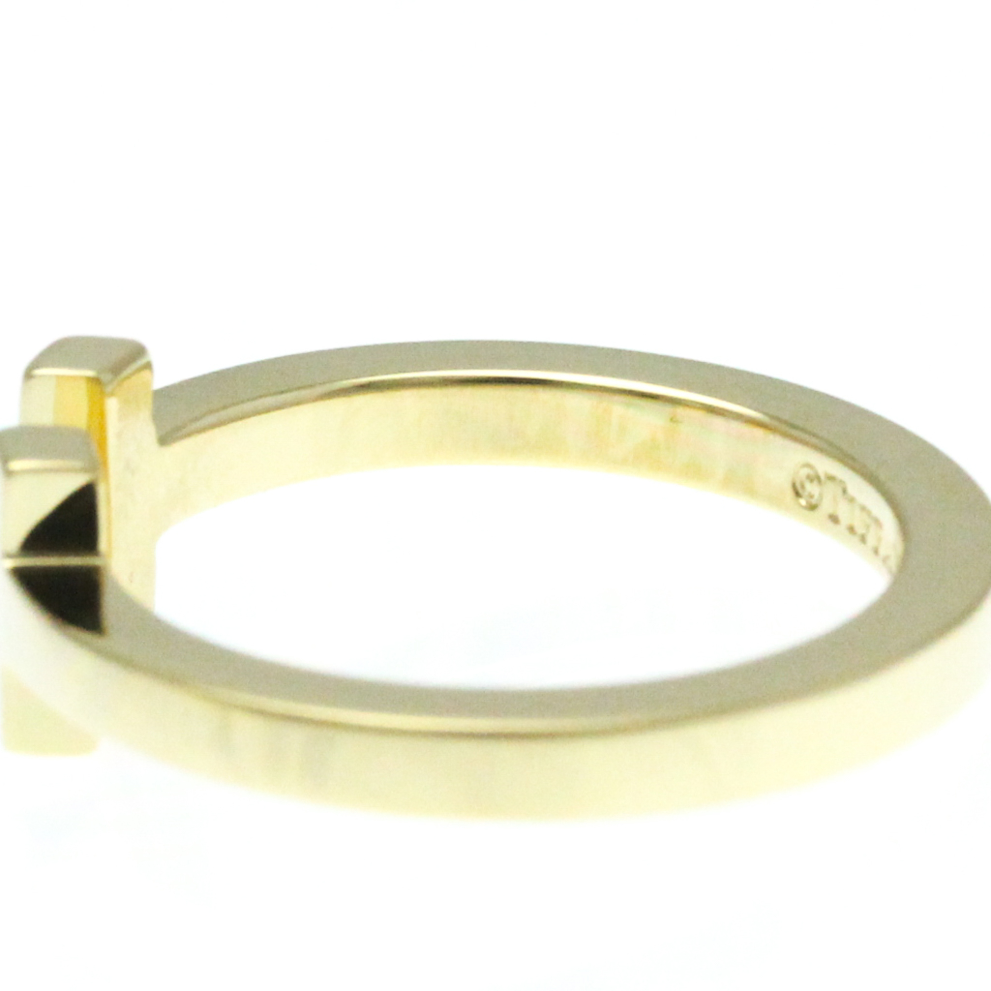 Tiffany T Square Ring Yellow Gold (18K) Fashion No Stone Band Ring Gold