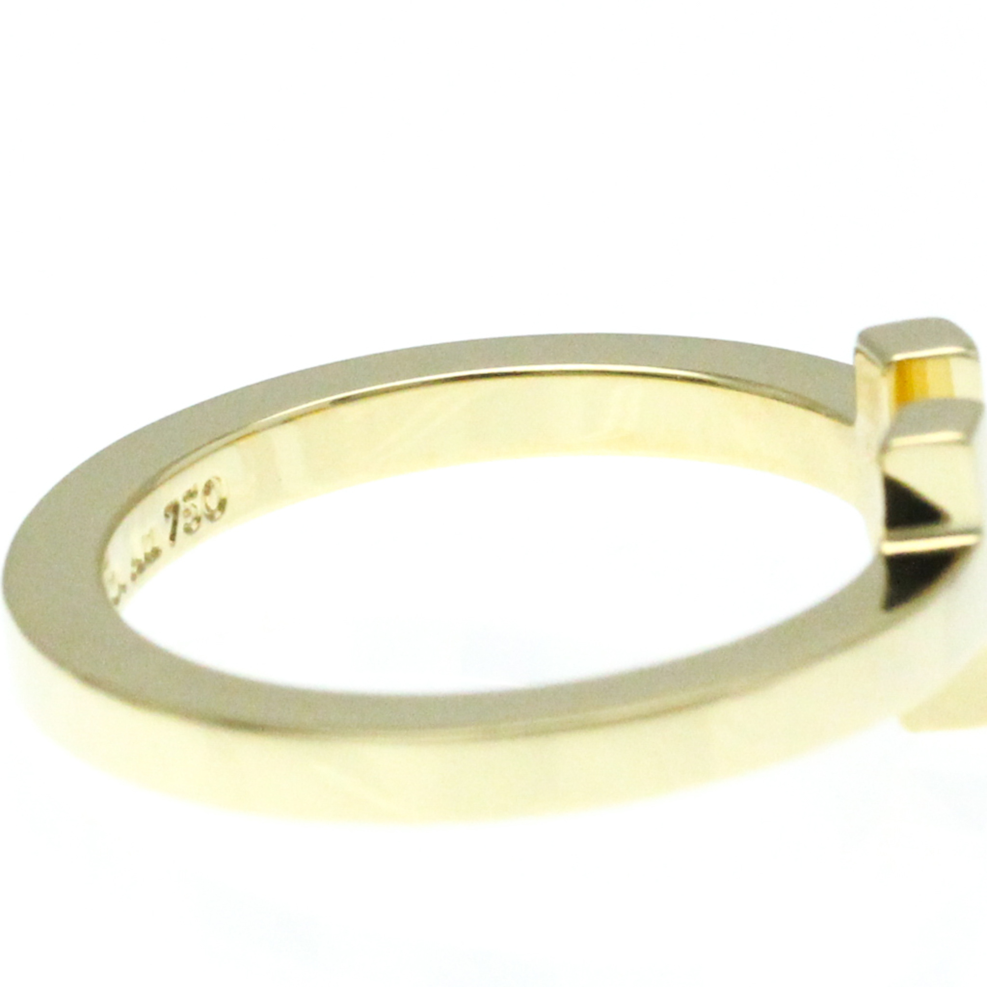 Tiffany T Square Ring Yellow Gold (18K) Fashion No Stone Band Ring Gold