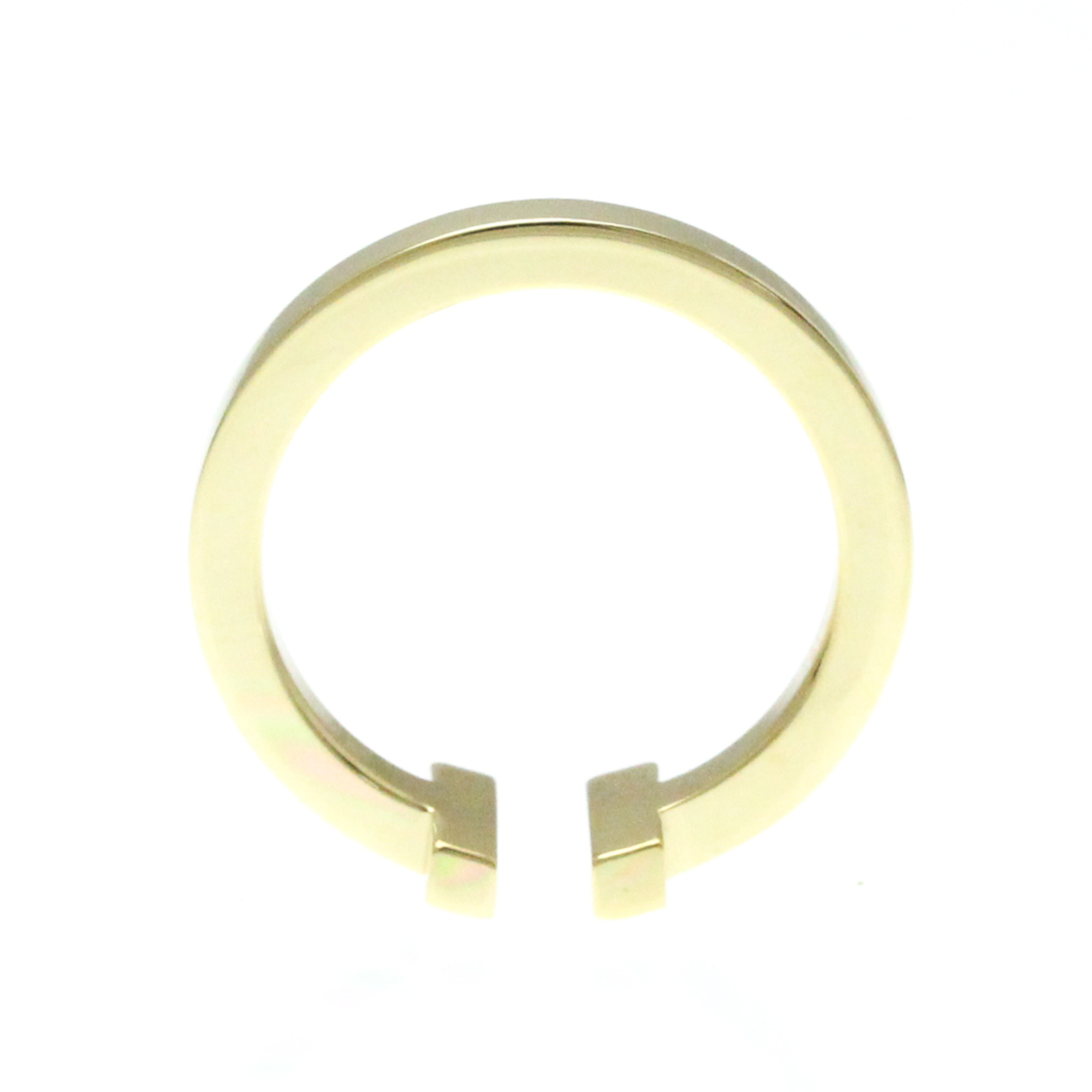 Tiffany T Square Ring Yellow Gold (18K) Fashion No Stone Band Ring Gold