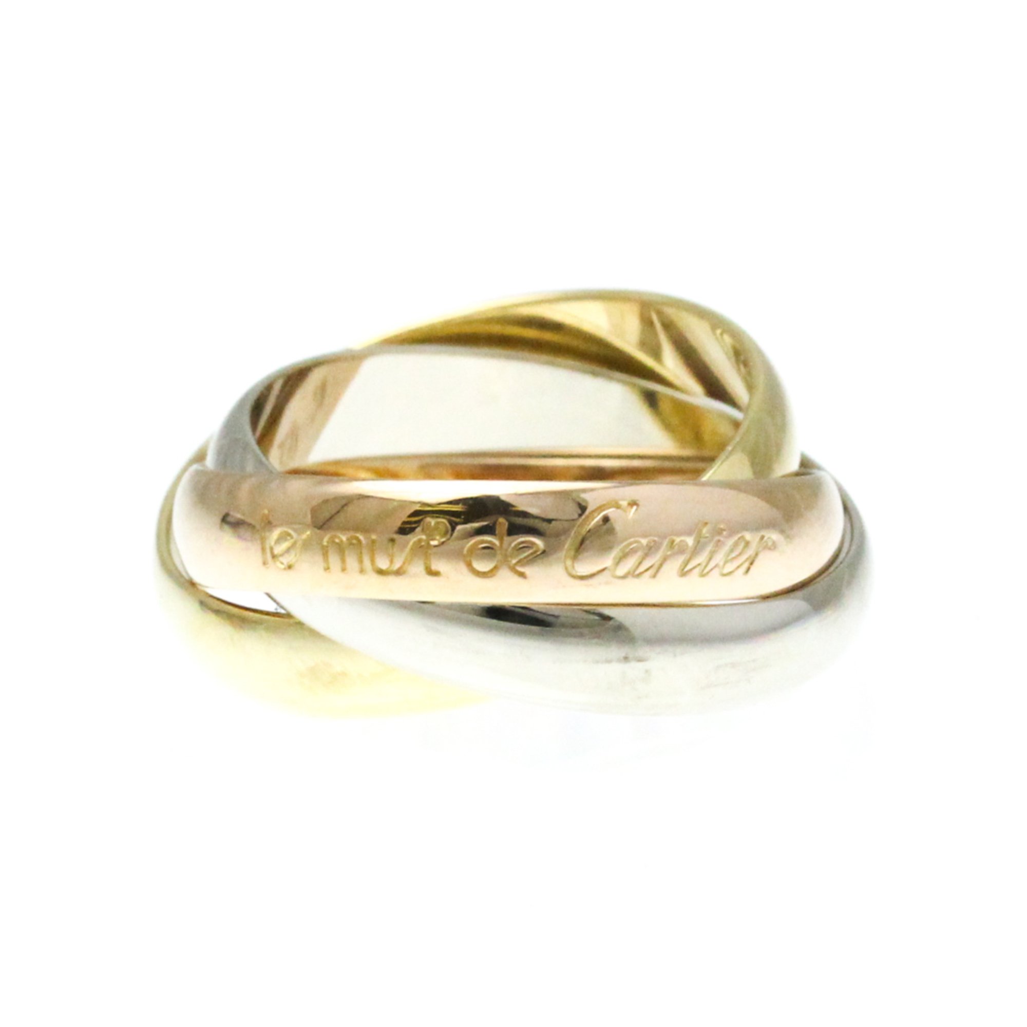 Cartier Trinity Pink Gold (18K),White Gold (18K),Yellow Gold (18K) Fashion No Stone Band Ring Gold