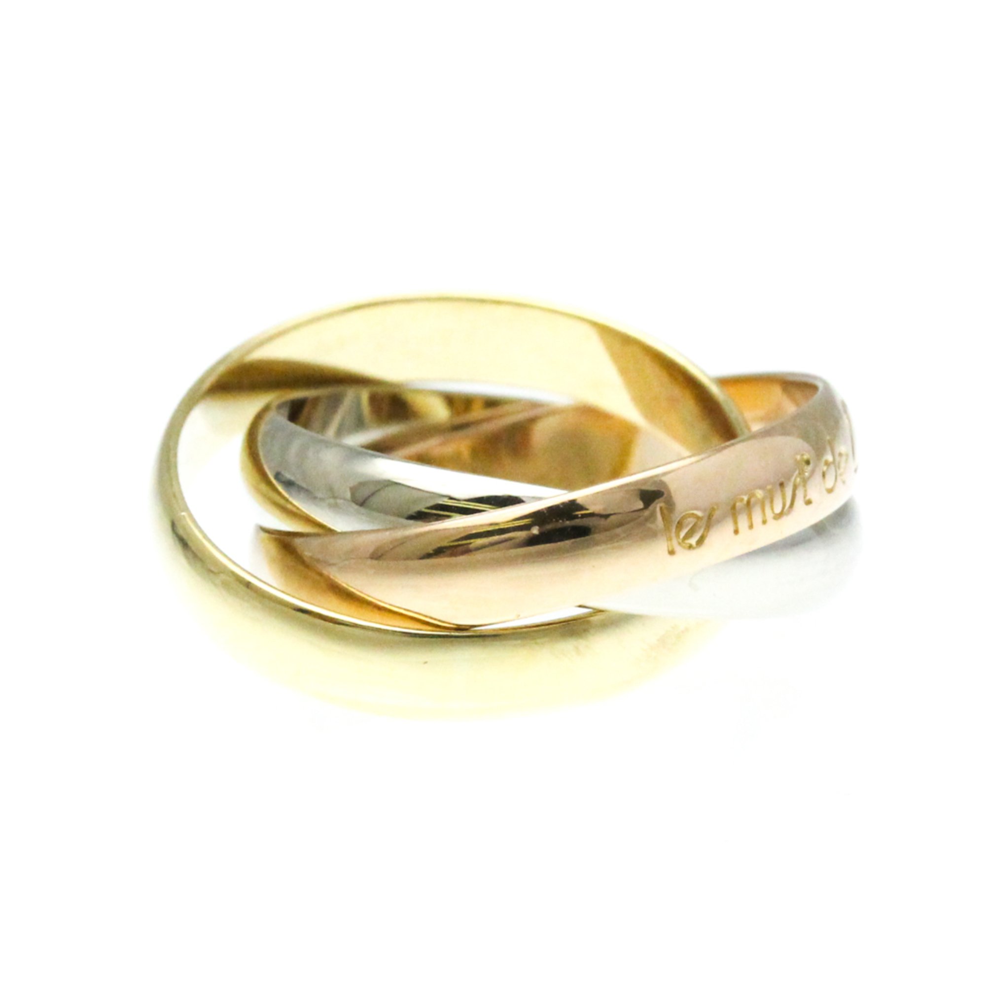 Cartier Trinity Pink Gold (18K),White Gold (18K),Yellow Gold (18K) Fashion No Stone Band Ring Gold