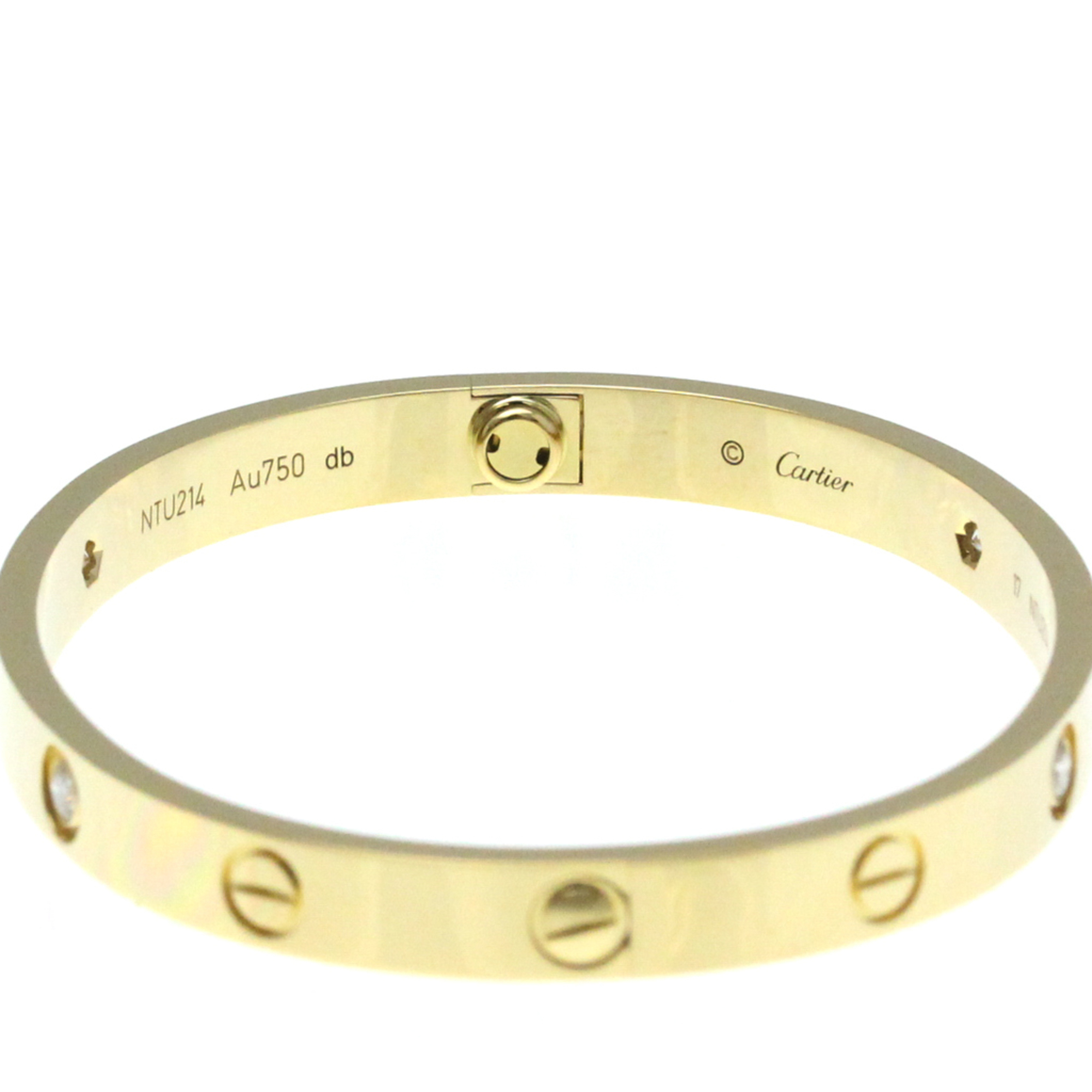 Cartier Love Bracelet 4P Diamond Yellow Gold (18K) Diamond Bangle Gold