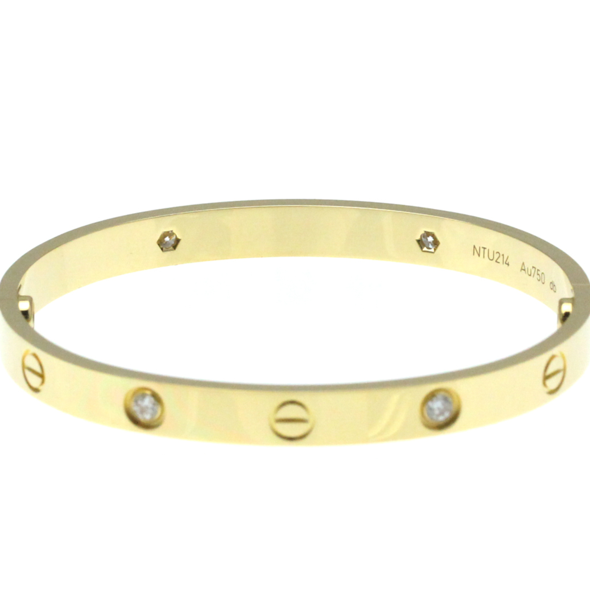 Cartier Love Bracelet 4P Diamond Yellow Gold (18K) Diamond Bangle Gold