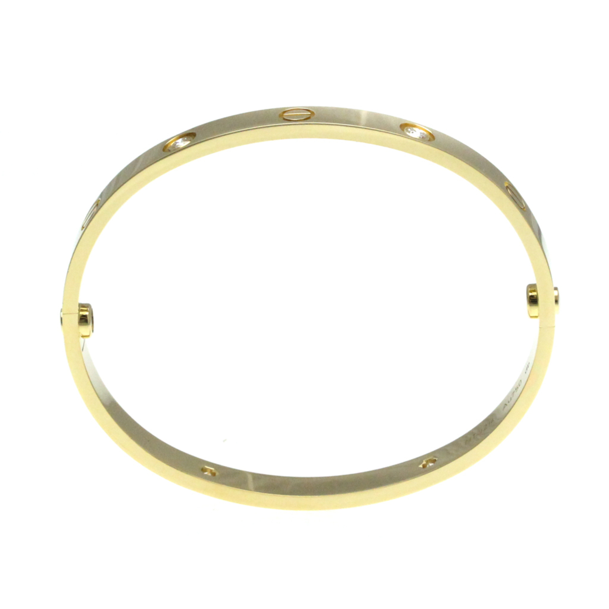 Cartier Love Bracelet 4P Diamond Yellow Gold (18K) Diamond Bangle Gold