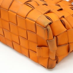 BOTTEGA VENETA Bottega Veneta Maxi Intrecciato Cabas Tote Bag Leather Orange Pouch Missing 607668