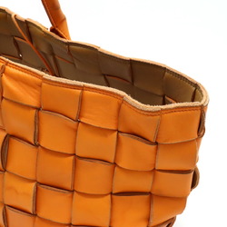 BOTTEGA VENETA Bottega Veneta Maxi Intrecciato Cabas Tote Bag Leather Orange Pouch Missing 607668