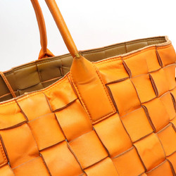 BOTTEGA VENETA Bottega Veneta Maxi Intrecciato Cabas Tote Bag Leather Orange Pouch Missing 607668