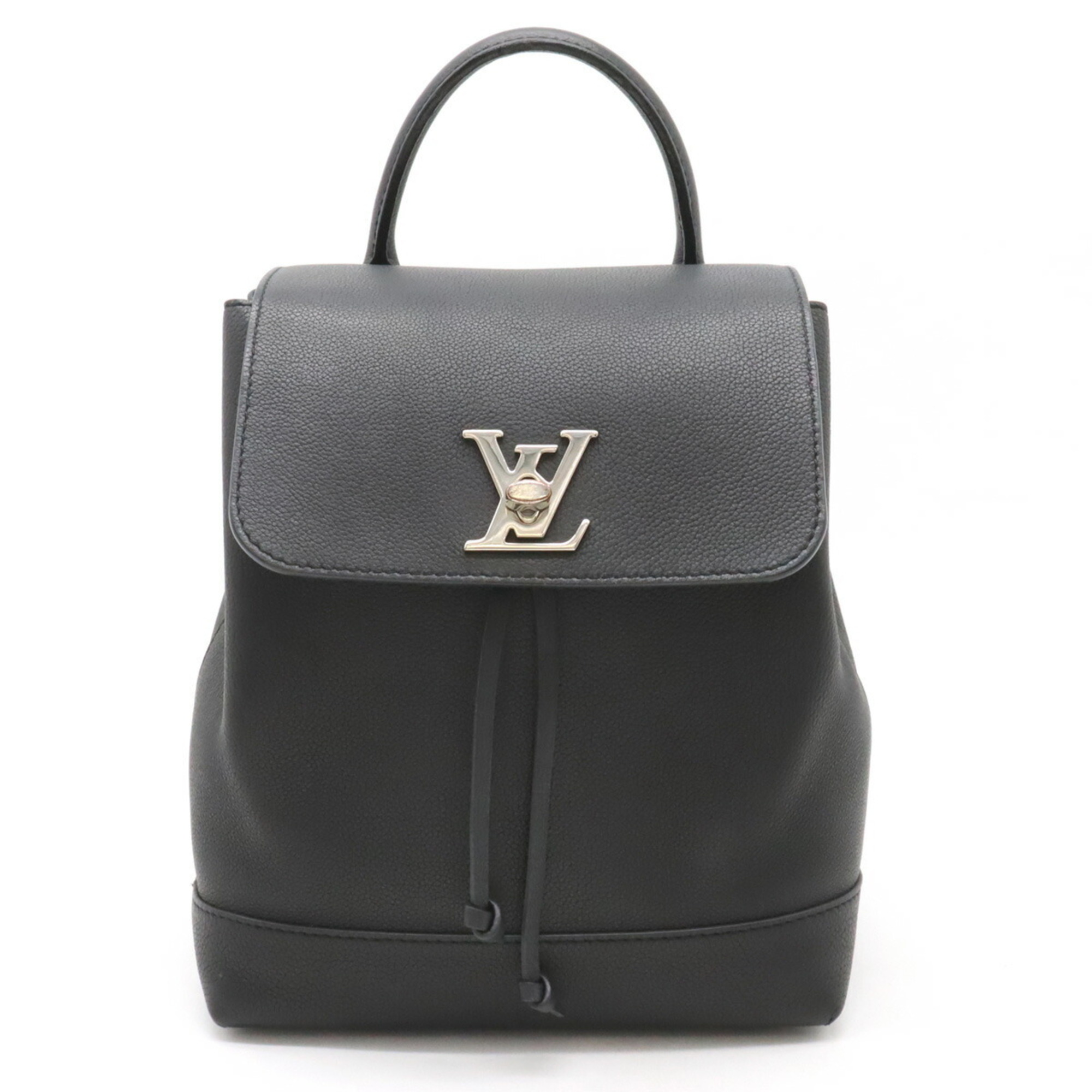 LOUIS VUITTON Louis Vuitton Lockme Backpack Rucksack Calf Leather Noir Black M41815