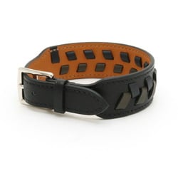 HERMES Etrivière Derby Bracelet Leather Black Khaki Navy U Stamp