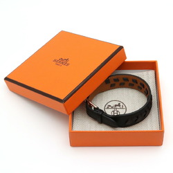 HERMES Etrivière Derby Bracelet Leather Black Khaki Navy U Stamp