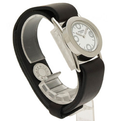 HERMES Barenia Ronde Round Ladies Quartz Watch White Dial Leather Orange Bicolor Reversible BR1.210