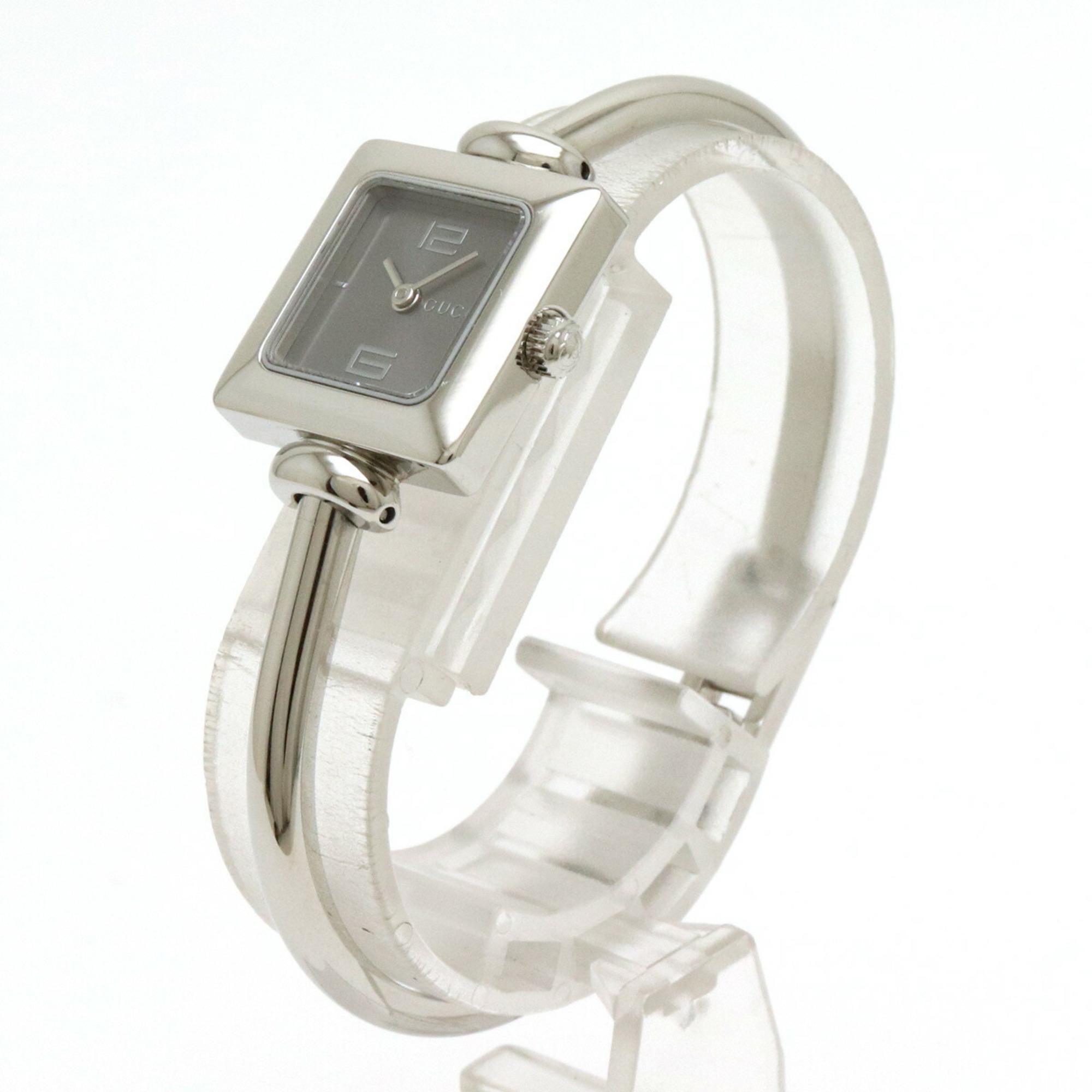 GUCCI Gucci Bangle Watch Gray Dial SS Quartz Ladies 1900L