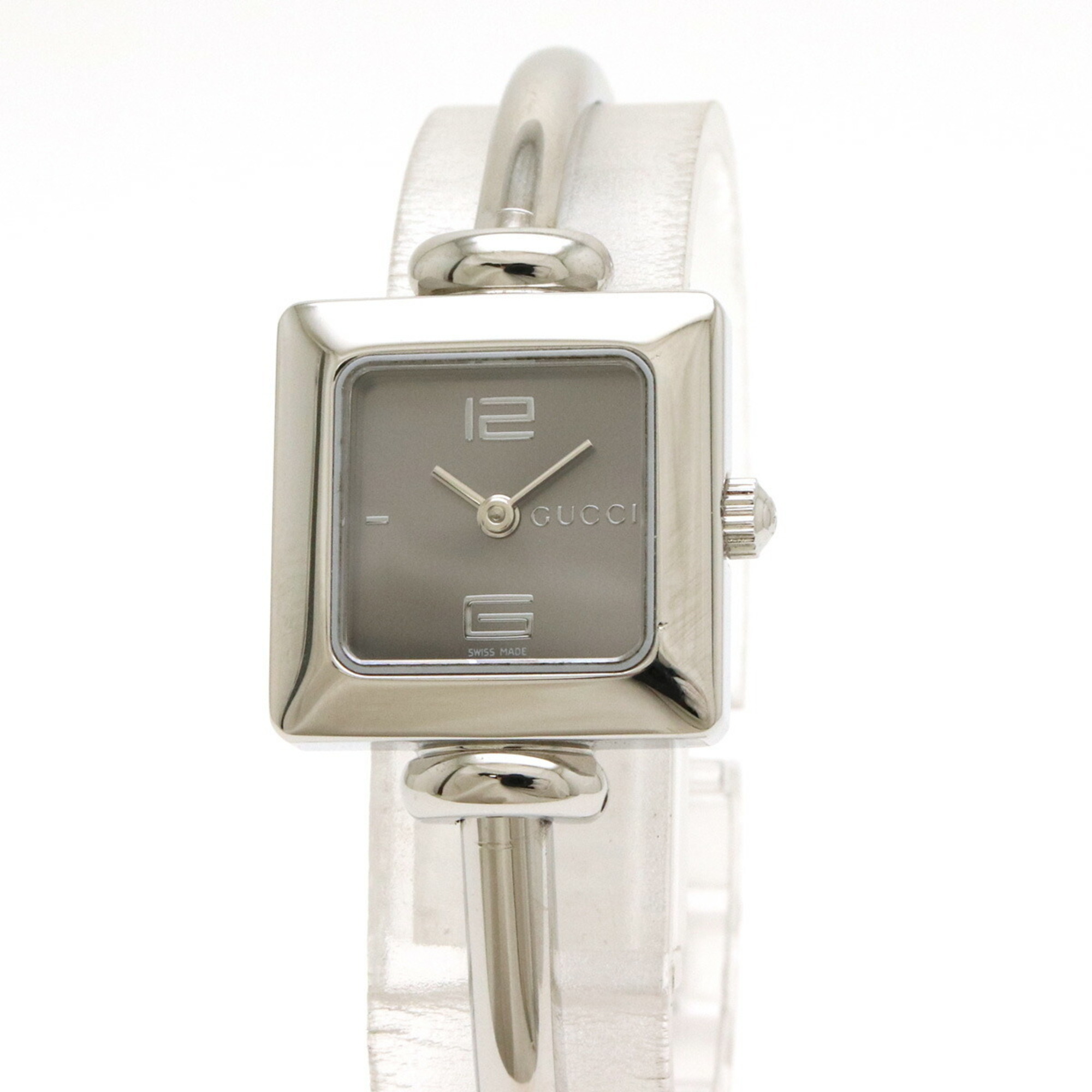 GUCCI Gucci Bangle Watch Gray Dial SS Quartz Ladies 1900L