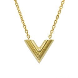 LOUIS VUITTON Louis Vuitton Necklace Essential V Pendant GP Gold M61083