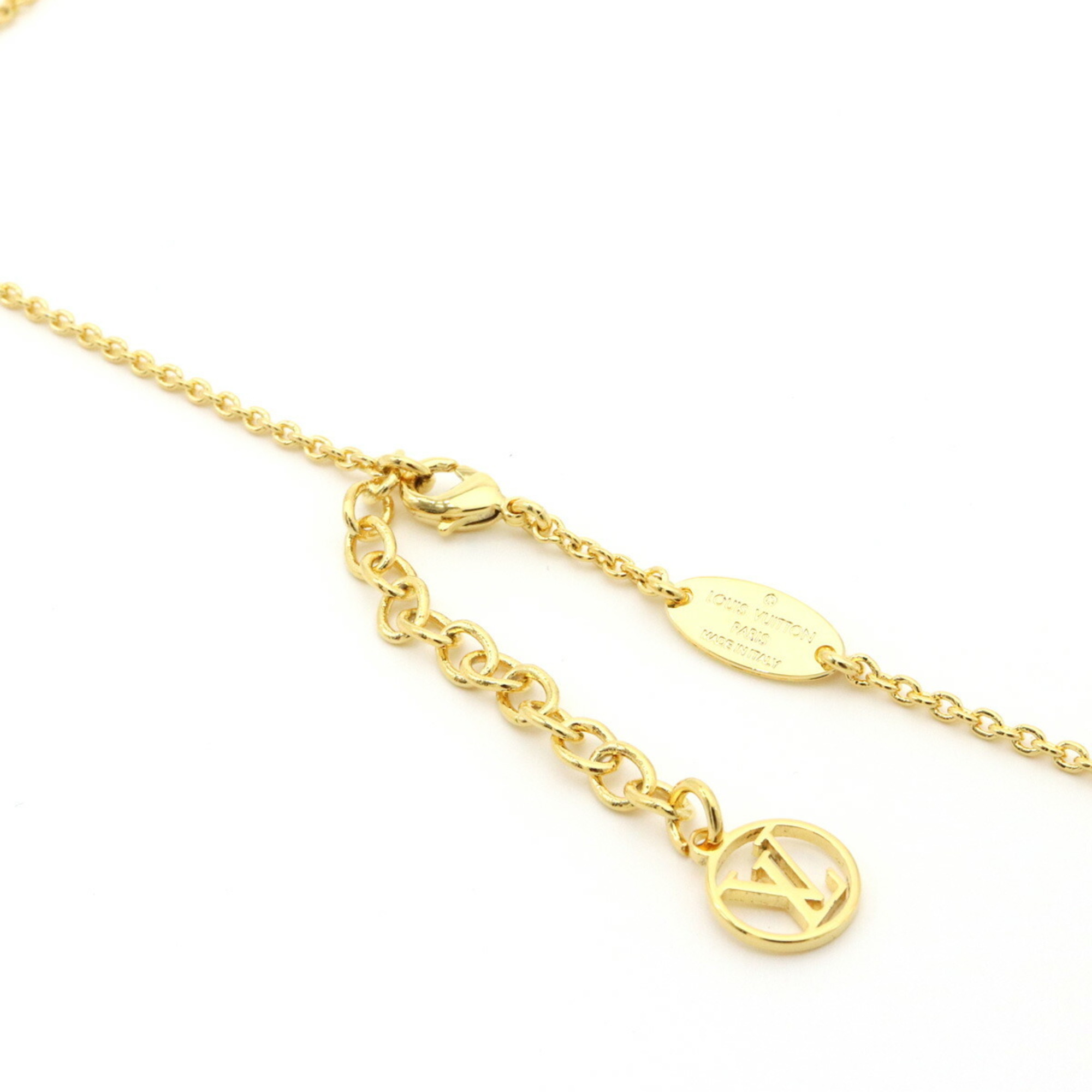 LOUIS VUITTON Louis Vuitton Necklace Essential V Pendant GP Gold M61083