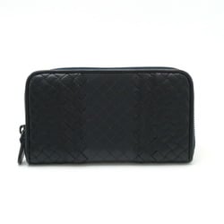 BOTTEGA VENETA Bottega Veneta Intrecciato Imperatore Round Long Wallet Leather Black 114076