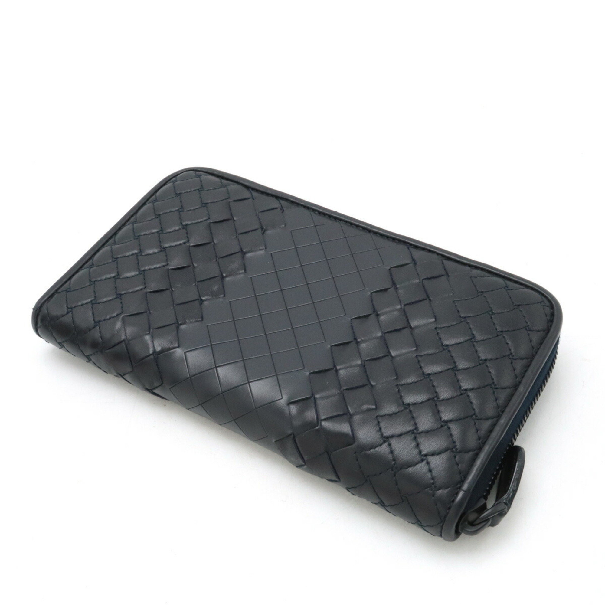 BOTTEGA VENETA Bottega Veneta Intrecciato Imperatore Round Long Wallet Leather Black 114076