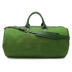 PRADA Prada Jacquard Boston Bag Travel Shoulder LARICE Green Purchased at a domestic boutique VS0320